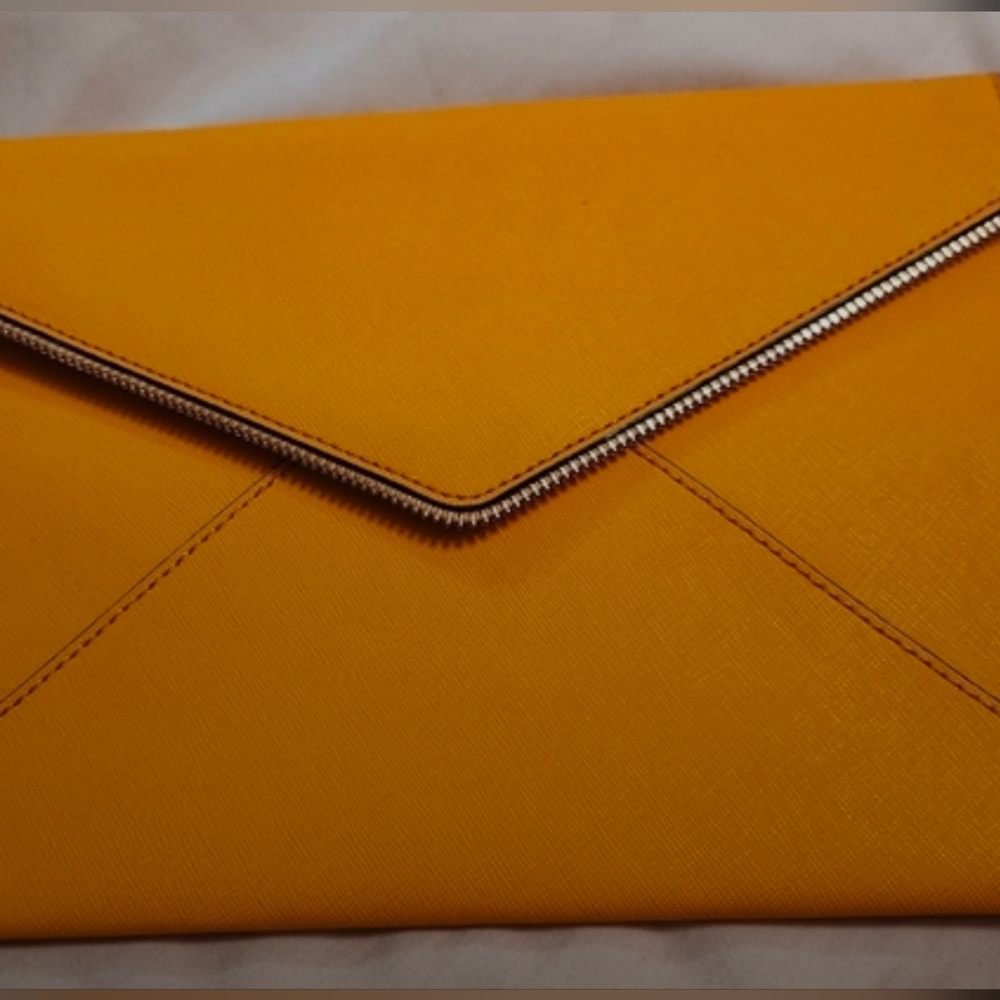"REBECCA MINKOFF"  ENVELOPE CLUTCH PURSE - "MUSTARD" COLOR!!!